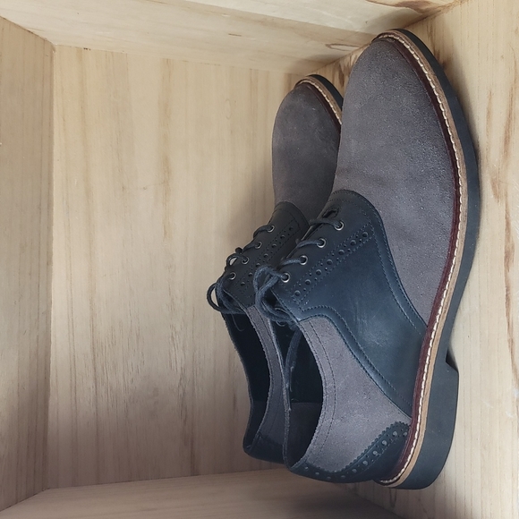 Cole Haan Mens Gray Oxford Shoes - Picture 3 of 10